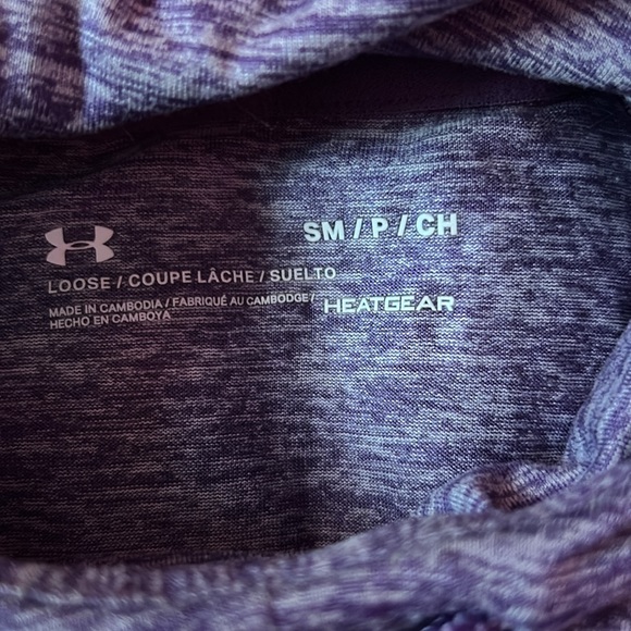 Size small purple under armour dryfit hoodie shirt thing - Picture 2 of 2